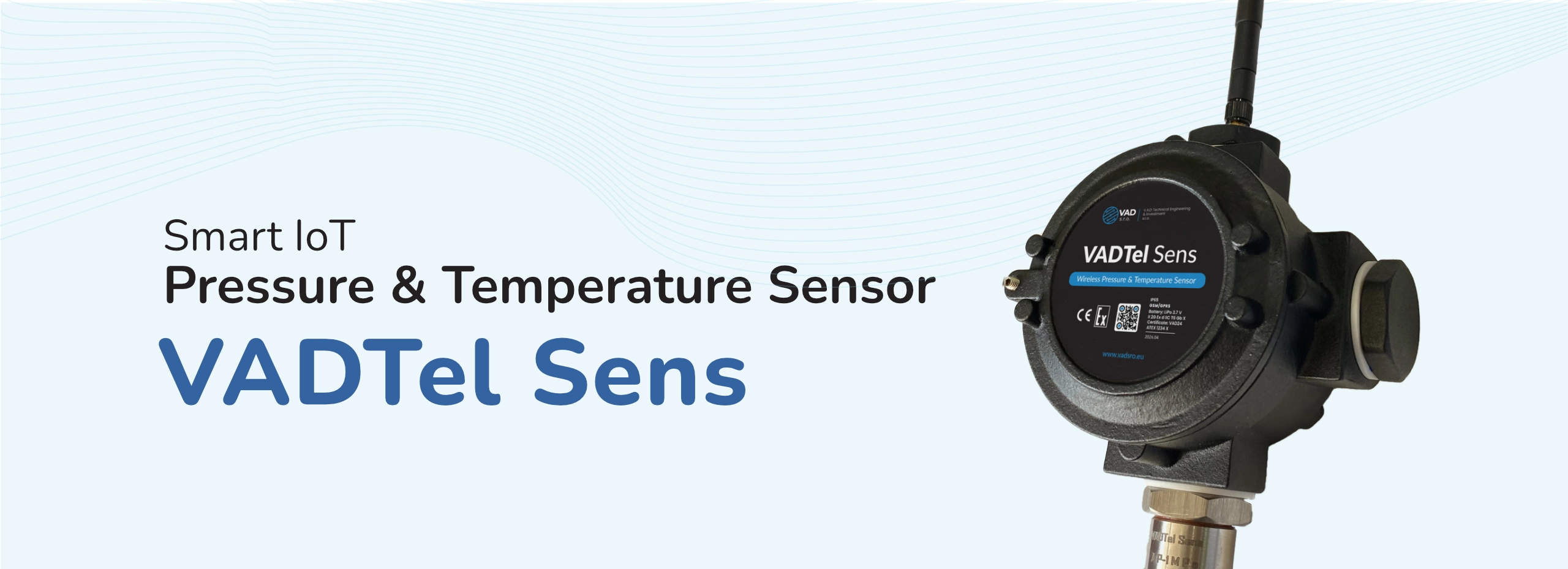 Smart pressure and temperature sensor VADTel Sens